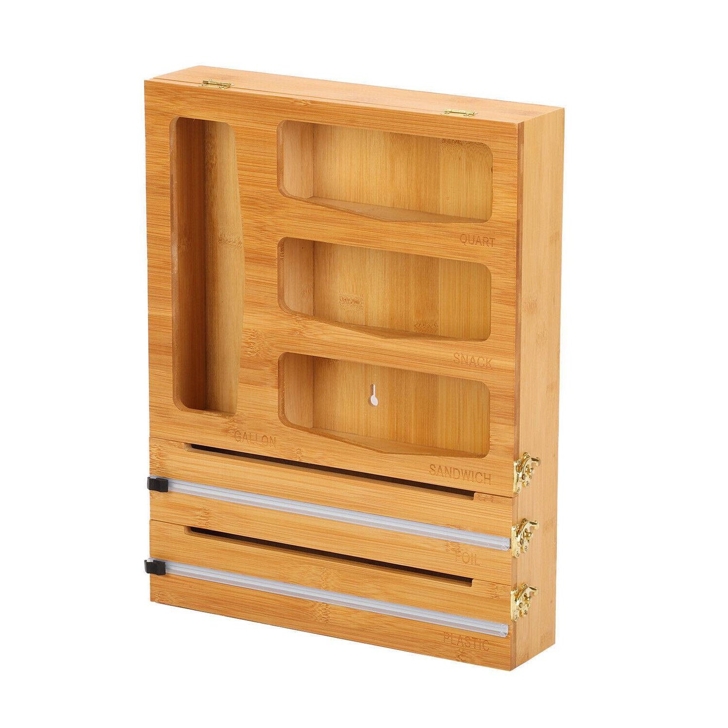 Foil & Plastic Wrap Dispenser With Cutter Foil Cling Film Ziplock Bag Organizer